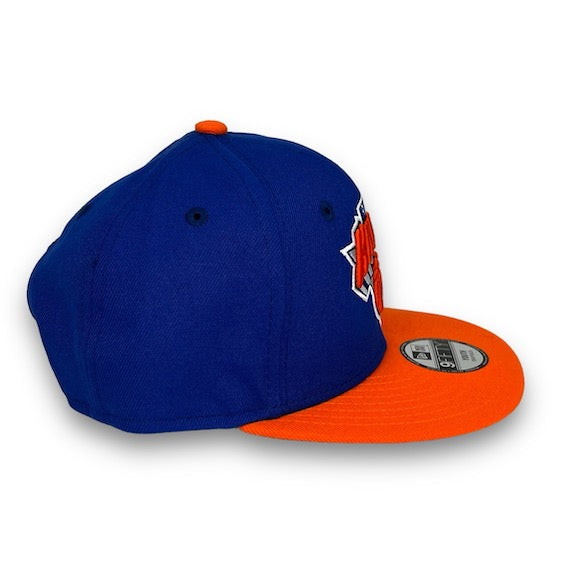 Youth Knicks New Era 9FIFTY Blue & Orange Snapback Hat USA CAP KING
