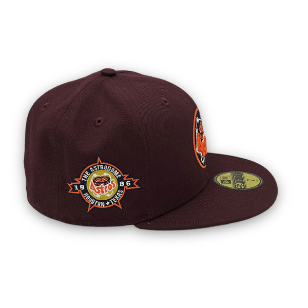 Astros 1986 Astrodome New Era 59FIFTY Maroon Hat Gray Bottom