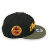 Astros 45th Anni. 9FIFTY New Era Black & Olive Snapback Hat Red Bottom