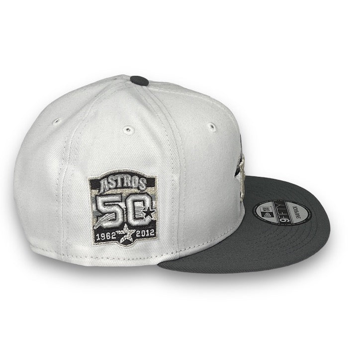 Astros 50th Anni. 9FIFTY New Era White & Grey Snapback Hat