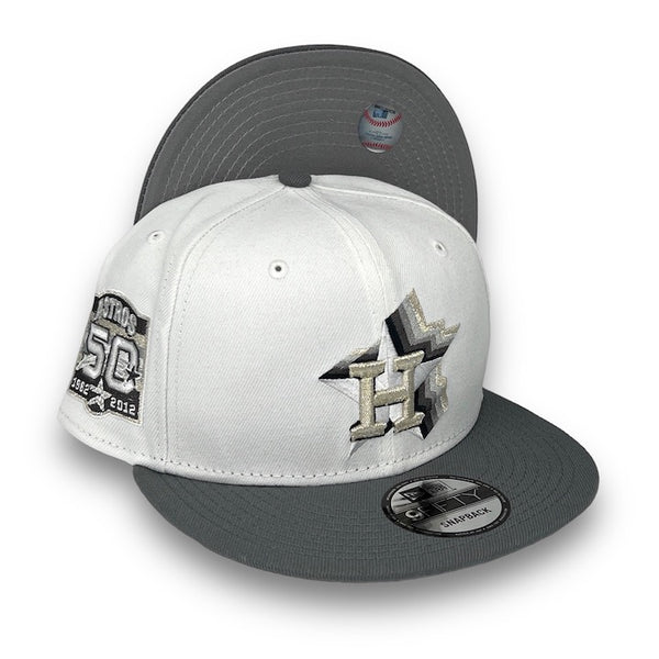 Astros 50th Anni. 9FIFTY New Era White & Grey Snapback Hat