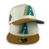 Astros 86ASG New Era 59FIFTY Chrome & Tan Hat Lava Aqua Bottom