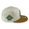 Astros 86ASG New Era 59FIFTY Chrome & Tan Hat Lava Aqua Bottom