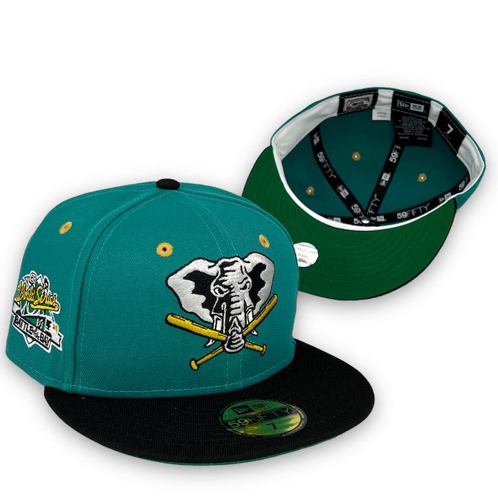 Athletics 89 WS 59FIFTY New Era Green & Black Fitted Hat Green Bottom