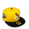 BHM Dodgers 59FIFTY New Era Yellow & Black Fitted Hat Grey Bottom