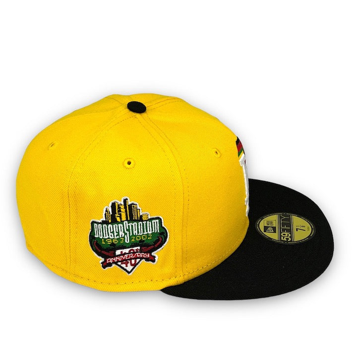 Black and yellow dodgers hat deals