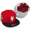 BHM Mets 59FIFTY New Era Red & Black Fitted Hat Grey Bottom