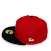 BHM Mets 59FIFTY New Era Red & Black Fitted Hat Grey Bottom