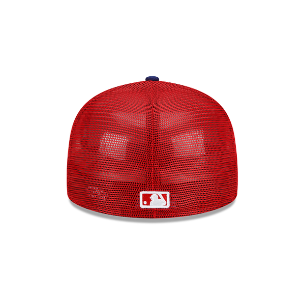 BP Phillies New Era 59FIFTY Red & Blue Trucker Hat