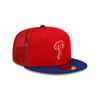 BP Phillies New Era 59FIFTY Red & Blue Trucker Hat