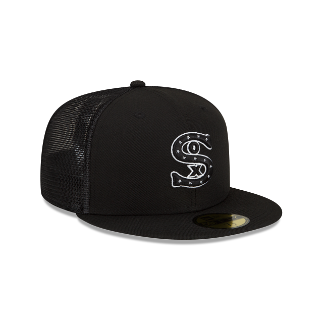 BP White Sox New Era 59FIFTY Black Trucker Hat