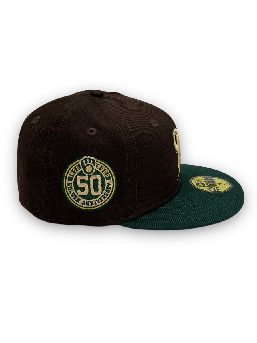 B&B Brewers New Era 59FIFTY Brown & Green Hat Khaki Bottom – USA CAP KING