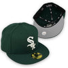 Basic White Sox 59Fifty New Era Fitted Dark Green Hat