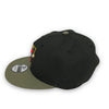 Blue Jays 20th Anni. 9FIFTY New Era Black & Olive Snapback Hat Red Bottom