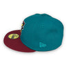 Blue Jays 20th Anni. New Era 59FIFTY Aqua & Cardinal Hat Grey Bottom