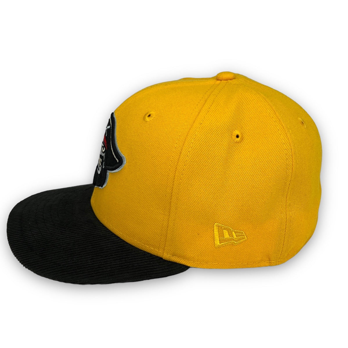 Bradenton Marauders 59FIFTY New Era Yellow & Black Cord Fitted Hat Snow Grey Bottom