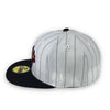 Braves 21 World Series New Era 59FIFTY Pinstripe & Navy Hat Grey Bottom