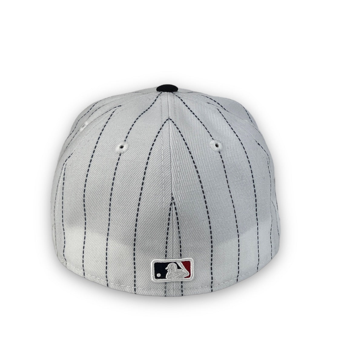 Atlanta Braves Hat Baseball Cap Fitted 7 1/2 New Era White Pinstripe  Vintage ATL