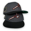 🎃 Braves 76 59FIFTY New Era Graphite & Black Fitted Hat Green Bottom