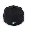 Calligraphy Pack Angels 59FIFTY New Era Graphite & DK Green Fitted Hat Vegas Gold Bottom