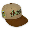 Calligraphy Pack Astros 59FIFTY New Era Camel & Brown Fitted Hat Mint Bottom