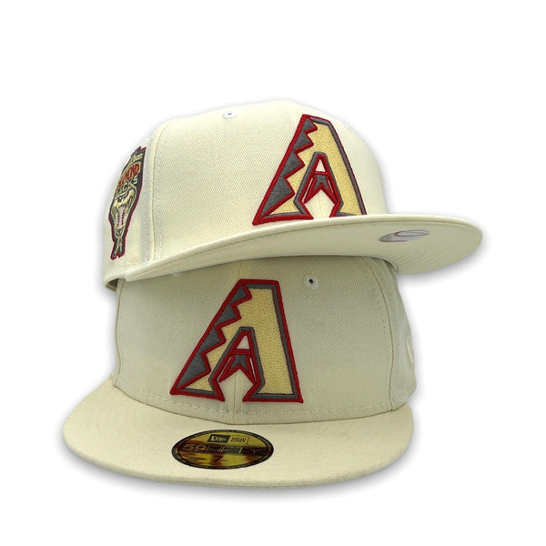 Canvas Coll. Diamondbacks 59FIFTY New Era Chrome Fitted Hat Chrome Bottom