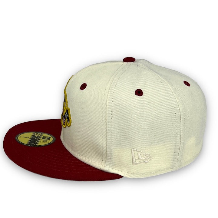 Cincinnati Reds 59FIFTY New Era Off White & H Red Fitted Hat Gray Bott –  USA CAP KING