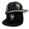 Citi Field Garden Mets 59FIFTY Black & Gold Hat Gray Bottom