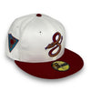 City Connect Diamondbacks New Era 59FIFTY White & H Red Fitted Hat Grey Bottom