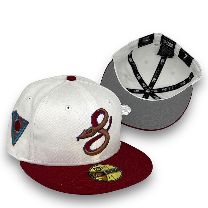 City Connect Diamondbacks New Era 59FIFTY White & H Red Fitted Hat Grey Bottom