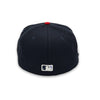 Color Guts Braves New Era 59FIFTY Navy & Red Hat Lavender Bottom