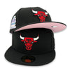 Color Guts Bulls New Era 59FIFTY Black Hat Pink Bottom