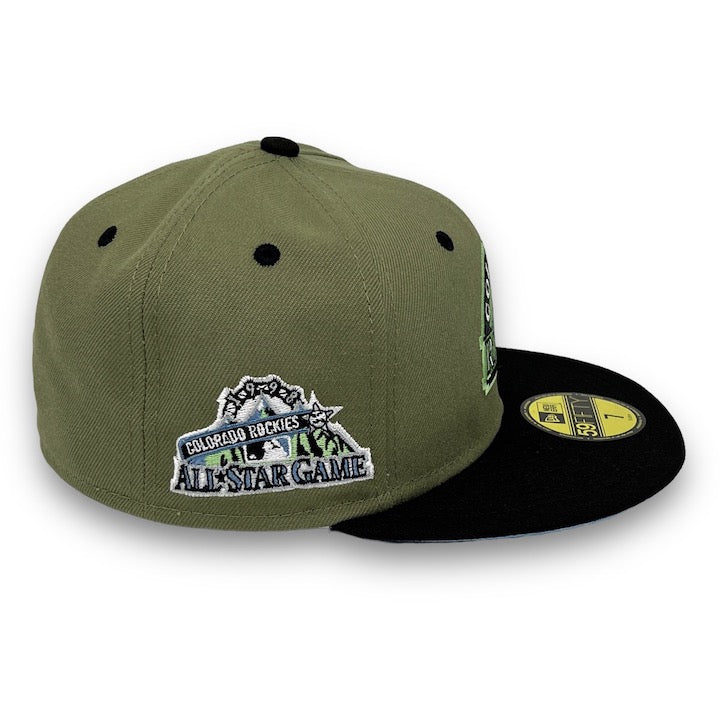 Colorado Rockies 98 ASG New Era 59FIFTY Green & Black Hat Sky Blue Botton