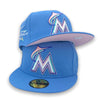 Cotton Candy Coll. Marlins 2017 ASG New Era 59FIFTY Sky Blue Hat Pink Bottom