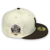Crepe Cafe Dodgers New Era 59FIFTY Chrome & Brown Fitted Hat Pink Bottom