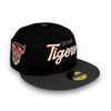 Detroit Tigers 2000 Stadium New Era 59FIFTY Black & Graphite Hat Green Botton