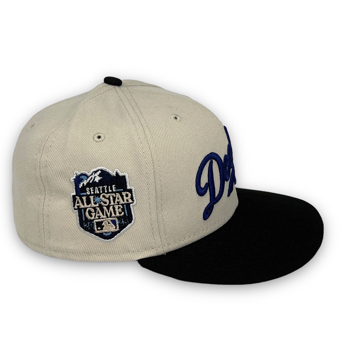 Side Split LA Dodgers New Era 59FIFTY Blue Hat Green Bottom – USA CAP KING