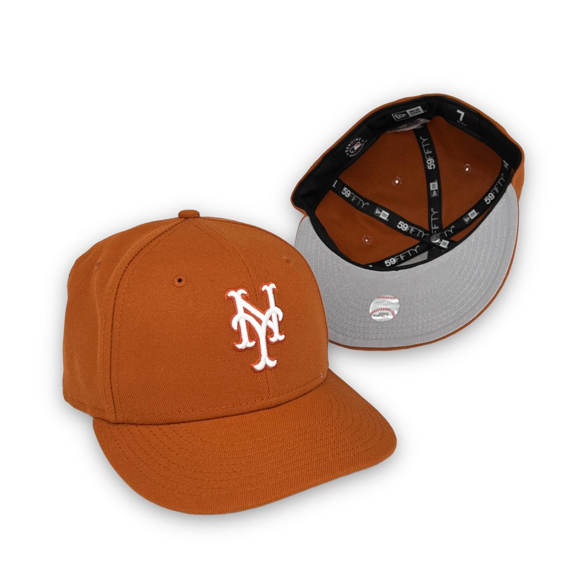 Essentials Mets 59FIFTY New Era Fitted Hat Rust Orange Hat