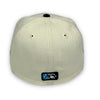 Everett Aquasox 59FIFTY New Era Chrome & Black Fitted Hat Grey Bottom