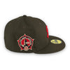 Fall 22 Coll. Browns 59FIFTY New Era Brown Fitted Hat Red Bottom
