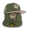 Fall 22 Coll. Marlins 59FIFTY New Era Olive Fitted Hat Pink Bottom