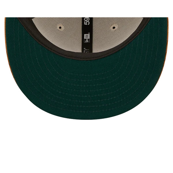 Fall Corduroy Braves 95 WS New Era 59FIFTY Hat DK Green Bottom