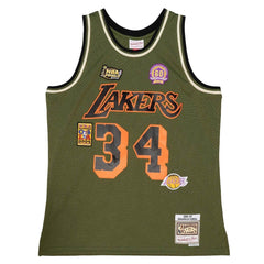 Khaki Black Swingman Shaquille O'Neal Los Angeles Lakers 1996-97