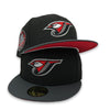 G-Fury Coll. Blue Jays New Era 59FIFTY Black & Graphite Hat Red Bottom