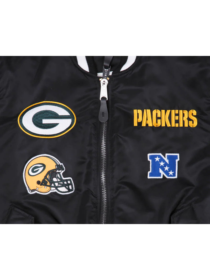 GREEN BAY PACKERS CHAQUETA BOMBER REVERSIBLE NEW ERA ALPHA INDUSTRIES –  JR'S SPORTS