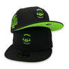 Green Shock  V.A. Chicago Cubs New Era 59FIFTY Hat Neon Green Bottom