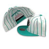 Grizzlies Retro Pinstripe NBA Mitchell&Ness White & Teal Snapback Hat