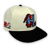 Hickory Crawdads 59FIFTY New Era Chrome & Black Fitted Hat Grey Bottom