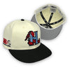Hickory Crawdads 59FIFTY New Era Chrome & Black Fitted Hat Grey Bottom