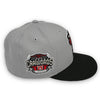 Hickory Crawdads 59FIFTY New Era Grey & Black Fitted Hat Red Bottom